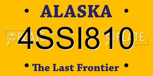4SSI810 Alaska License Plate