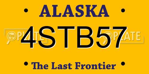 4STB57 Alaska License Plate