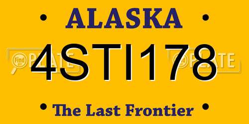 4STI178 Alaska License Plate