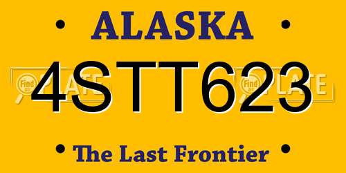 4STT623 Alaska License Plate