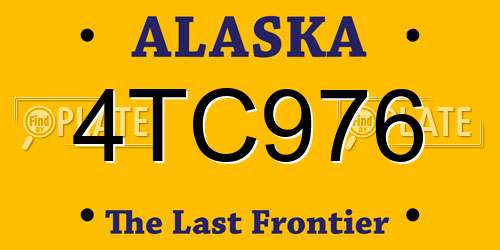 4TC976 Alaska License Plate