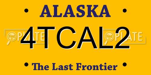 4TCAL2 Alaska License Plate
