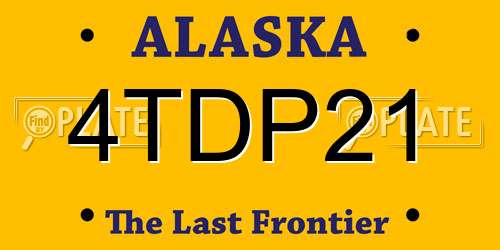 4TDP21 Alaska License Plate