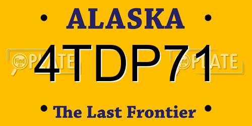 4TDP71 Alaska License Plate