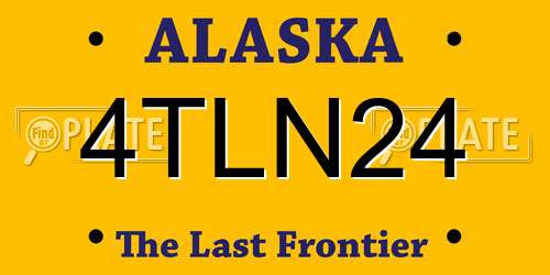 4TLN24 Alaska License Plate