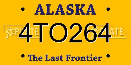 4TO264 Alaska License Plate