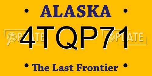4TQP71 Alaska License Plate
