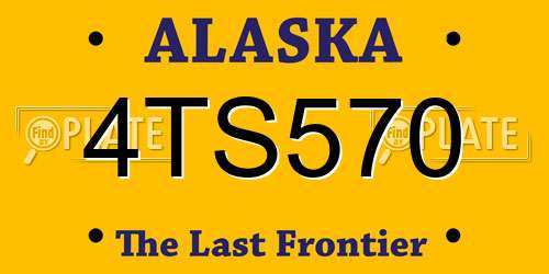 4TS570 Alaska License Plate