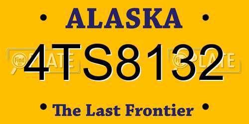 4TS8132 Alaska License Plate