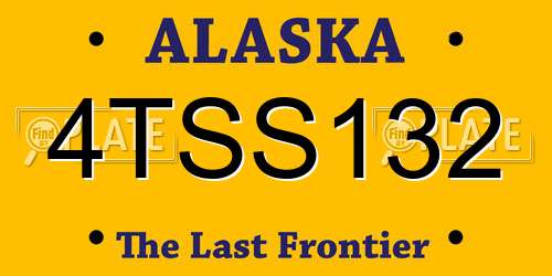 4TSS132 Alaska License Plate