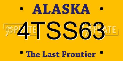 4TSS63 Alaska License Plate