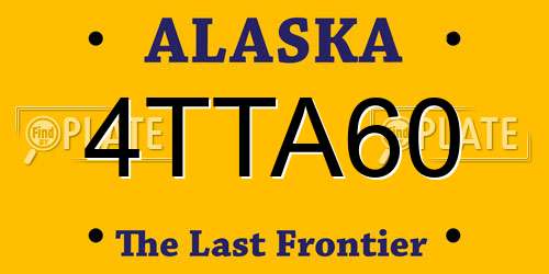 4TTA60 Alaska License Plate