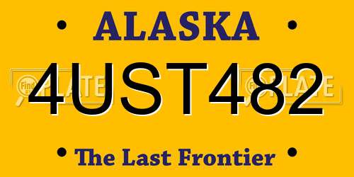 4UST482 Alaska License Plate