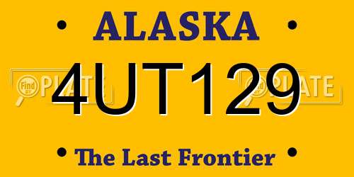4UT129 Alaska License Plate
