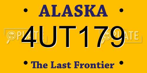 4UT179 Alaska License Plate