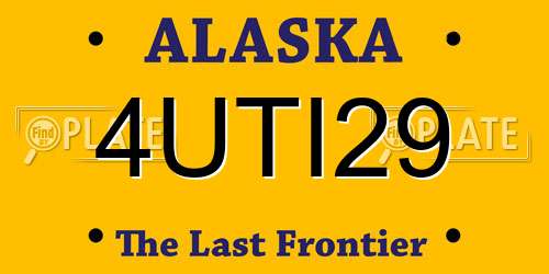 4UTI29 Alaska License Plate