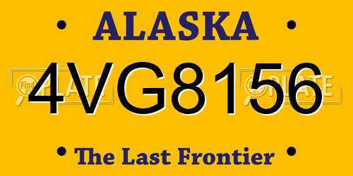 4VG8156 Alaska License Plate