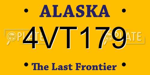 4VT179 Alaska License Plate