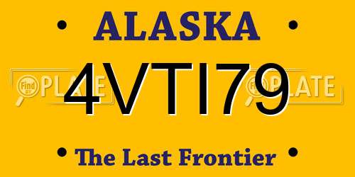 4VTI79 Alaska License Plate