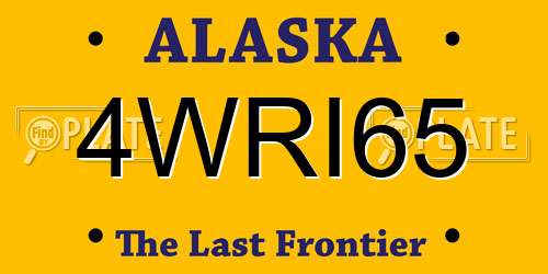 4WRI65 Alaska License Plate