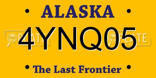 4YNQ05 Alaska License Plate