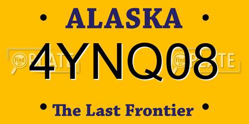 4YNQ08 Alaska License Plate