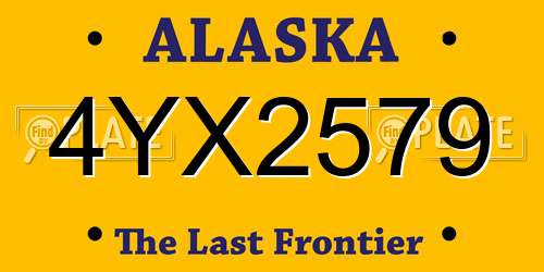 4YX2579 Alaska License Plate