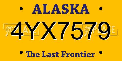 4YX7579 Alaska License Plate