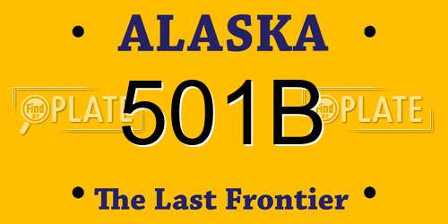 501B Alaska License Plate