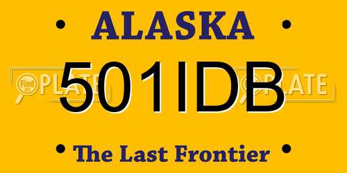 501IDB Alaska License Plate