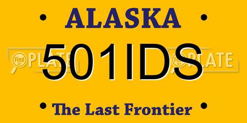 501IDS Alaska License Plate