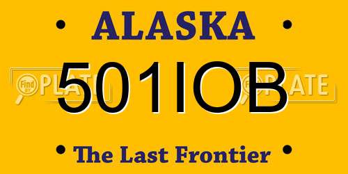 501IOB Alaska License Plate