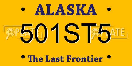501ST5 Alaska License Plate