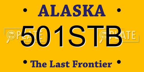 501STB Alaska License Plate