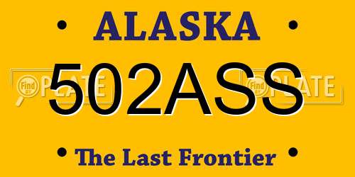 502ASS Alaska License Plate
