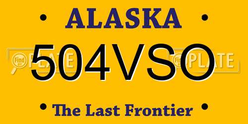 504VSO Alaska License Plate