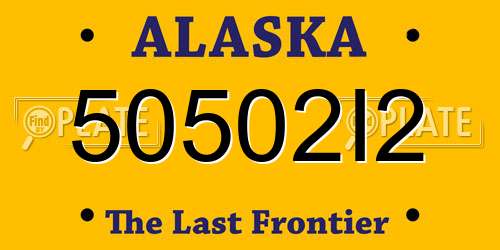 50502I2 Alaska License Plate