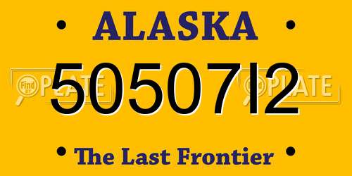 50507I2 Alaska License Plate