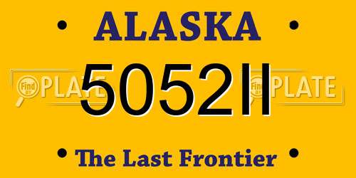 5052II Alaska License Plate