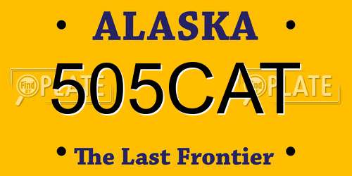 505CAT Alaska License Plate