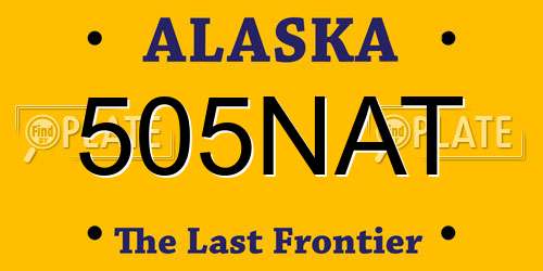 505NAT Alaska License Plate