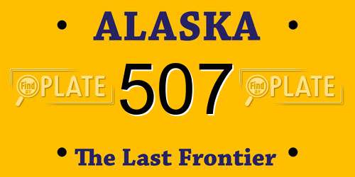 507 Alaska License Plate