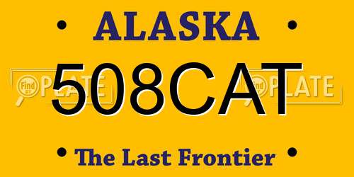 508CAT Alaska License Plate