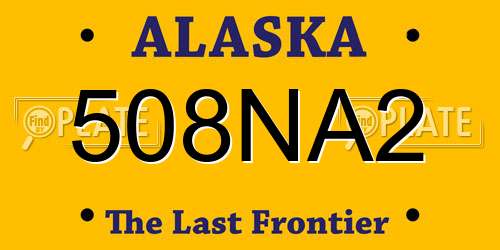 508NA2 Alaska License Plate