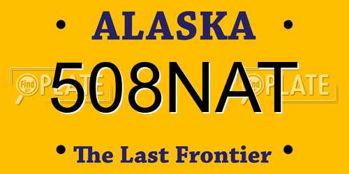 508NAT Alaska License Plate