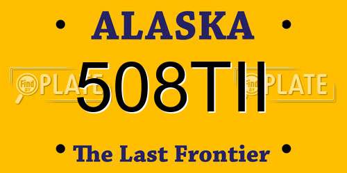 508TII Alaska License Plate