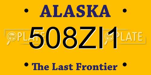 508ZI1 Alaska License Plate