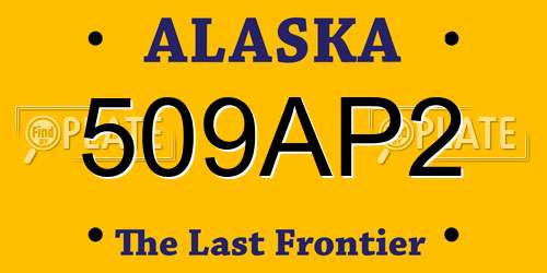509AP2 Alaska License Plate