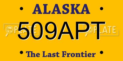 509APT Alaska License Plate