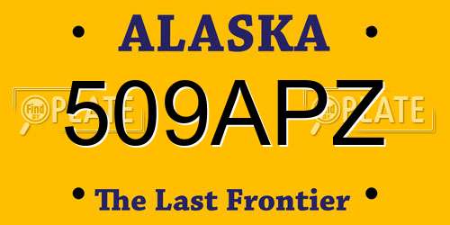 509APZ Alaska License Plate